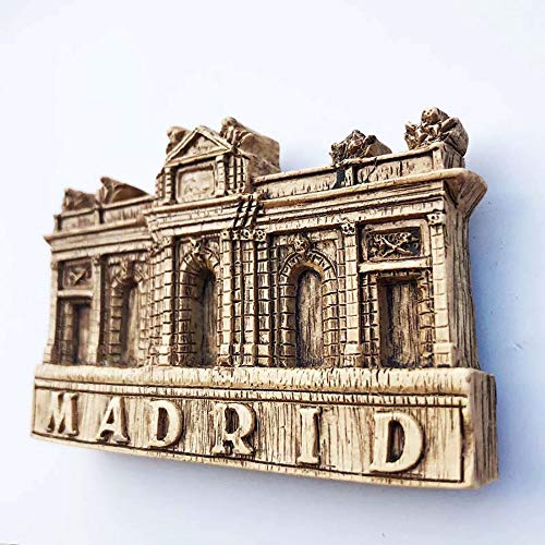 Imán de nevera 3D Porta Alcala de Madrid España, regalo de recuerdo, hecho a mano, decoración para el hogar y la cocina, colección de imanes para nevera