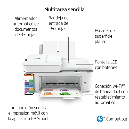 Impresora Multifunción HP DeskJet 4120e - 6 meses de impresión Instant Ink con HP+