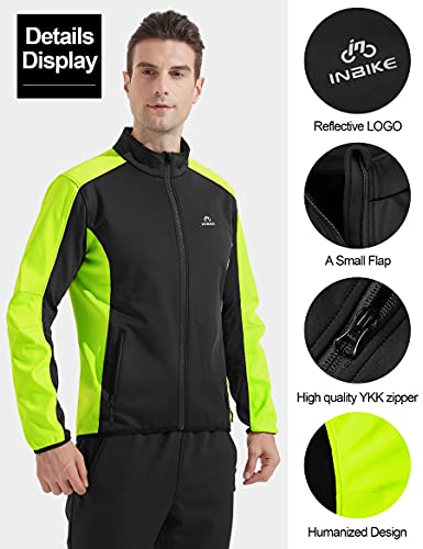 INBIKE Chaqueta de Ciclismo para Hombre con Forro Polar Impermeable Chaqueta Softshell para Otoño Invierno, Deportes al Aire Libre