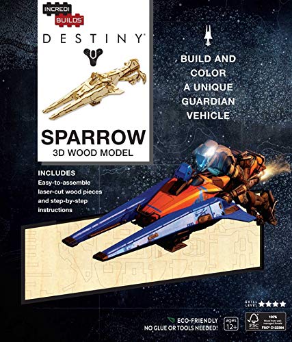 INCREDIBUILDS: DESTINY: SPARROW 3D WOOD MODEL