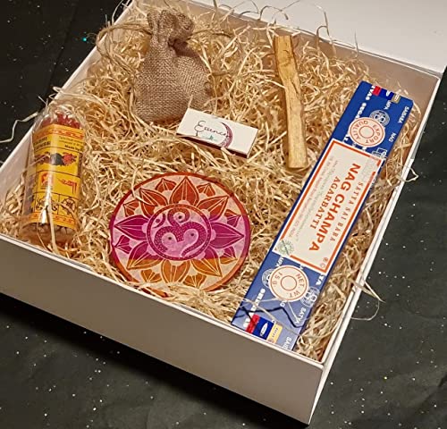 **Indian Energy Cleanse Premium Box** Caja de regalo aromaterapia y rituales, regálatela a ti mismo o a quien más quieres! Velas, aromas, incienso, piedras, meditación, aceites esenciales y mucho más.