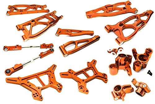 Integy RC Model Hop-ups C28729ORANGE Billet Machined Alloy Suspension Kit for Arrma 1/8 Kraton 6S BLX