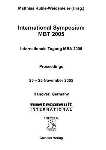 International Symposium MBT 2005: Internationale Tagung MBA 2005 (German Edition)