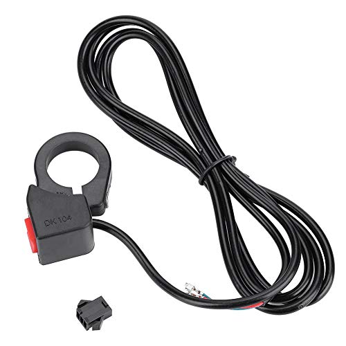 Interruptor basculante de bicicleta eléctrica, interruptor basculante de velocidad de bicicleta eléctrica negro PVC + manillar de scooter de plástico Interruptor basculante universal de tres velocidad