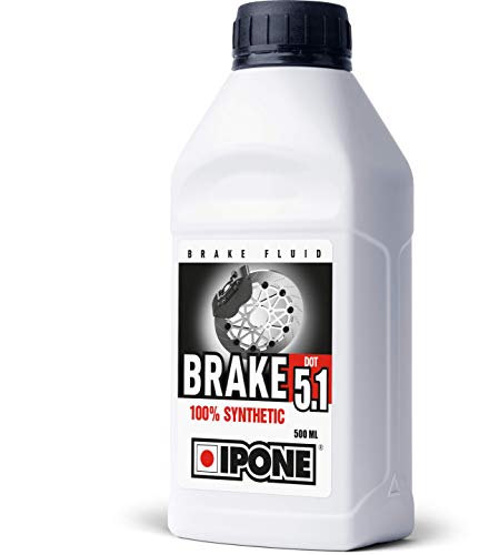 IPONE 800312 Líquido de Frenos y Embrague Moto - Brake Dot 5.1 - 100 % Sintético - Punto de ebullición seco 260 °C, 500 ml