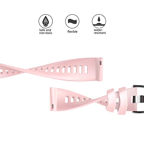 ISABAKE Correa de repuesto de silicona suave para Garmin Forerunner 245/245, 20 mm, cómoda pulsera para reloj Vivoactive HR/3 Music Forerunner 645 Music Garmin (rosa)