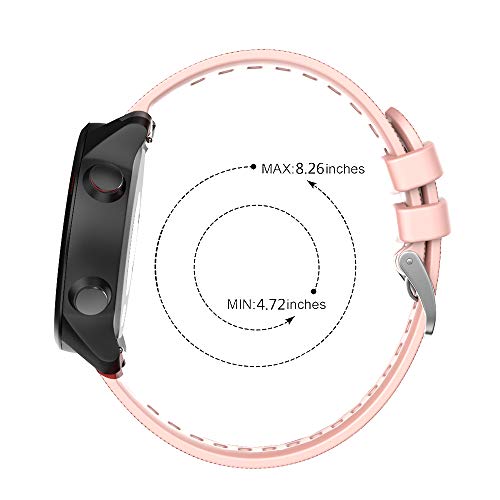 ISABAKE Correa de repuesto de silicona suave para Garmin Forerunner 245/245, 20 mm, cómoda pulsera para reloj Vivoactive HR/3 Music Forerunner 645 Music Garmin (rosa)