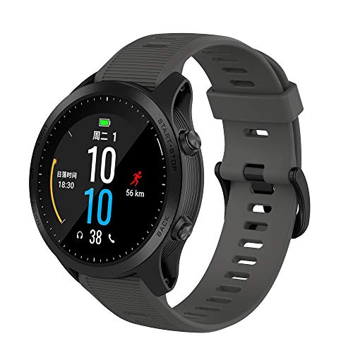 Isabake Correa para Garmin Forerunner 945/935, Correa de Silicona Suave de liberación rápida de Correa de Reloj para Garmin Fenix 5/5 Plus, Instinct, Approach S60, Quatix 5(Gris)