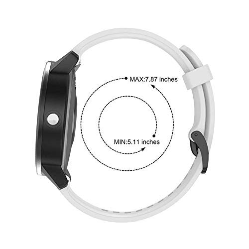 ISABAKE Correa para Garmin Vivoactive 3 / Vivoactive 3 Music/Vivomove/Vivomove HR - Reemplazo de Silicona Suave de 20 mm para el Reloj Garmin, Talla única para Todos (Blanco)