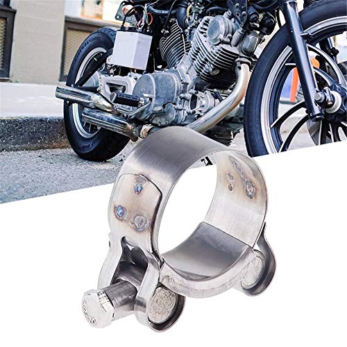 iSpchen Abrazadera de Escape de Motocicleta, Abrazadera de Tubo de Escape de Motocicleta de Acero Inoxidable Resistente Para Silenciador de Escape de Motocicleta de Tipo deslizante, 32-77 Mm