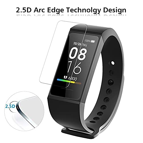 ivoler 4 Piezas Protector de Pantalla para Xiaomi Mi Smart Band 4C / Xiaomi Redmi Band, Cristal Vidrio Templado Premium para Xiaomi Mi Smart Band 4C / Xiaomi Redmi Band