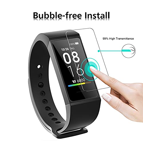 ivoler 4 Piezas Protector de Pantalla para Xiaomi Mi Smart Band 4C / Xiaomi Redmi Band, Cristal Vidrio Templado Premium para Xiaomi Mi Smart Band 4C / Xiaomi Redmi Band