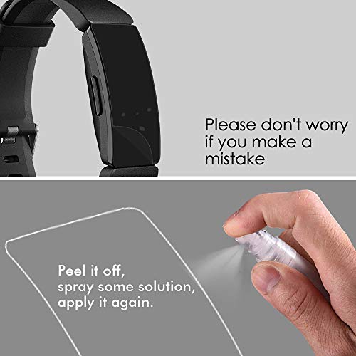ivoler 6 Piezas Protector de Pantalla para Fitbit Inspire 2 / Samsung Galaxy Fit 2 / Fitbit Inspire/Inspire HR, [líquida Instalar] [Sin Burbujas] HD Transparente TPU Suave láminas Protectora