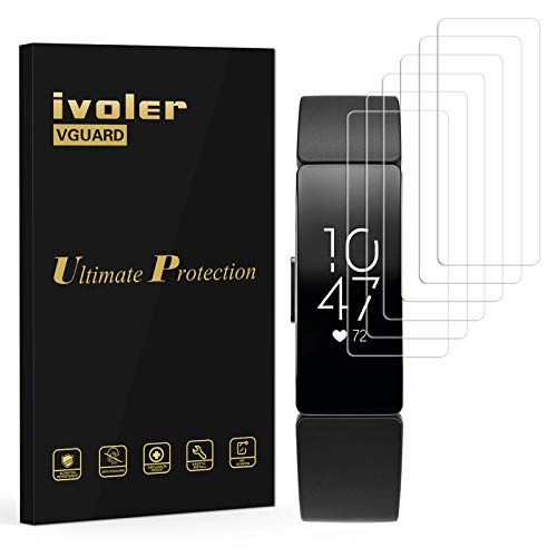 ivoler 6 Piezas Protector de Pantalla para Fitbit Inspire 2 / Samsung Galaxy Fit 2 / Fitbit Inspire/Inspire HR, [líquida Instalar] [Sin Burbujas] HD Transparente TPU Suave láminas Protectora