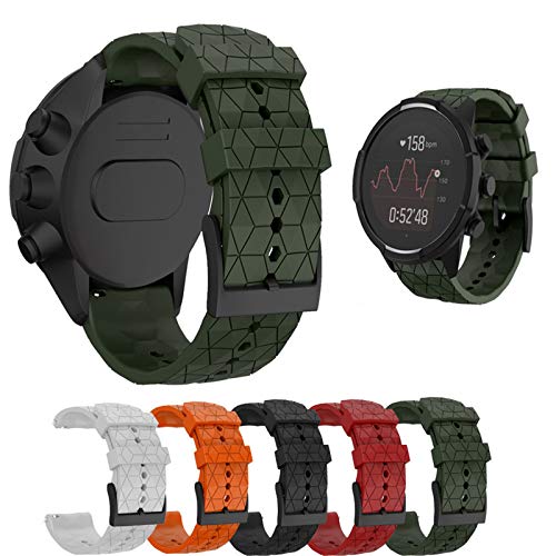 Ixkbiced Correa de Reloj Correa para Suunto-7/9 Reloj Inteligente Correa de Silicona Muñeca Deportiva HR/Baro