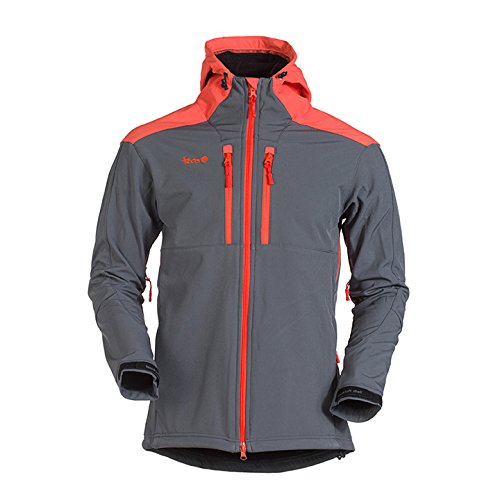 Izas Castor Chaqueta Softshell, Hombre, Dark Grey Orange, XXL