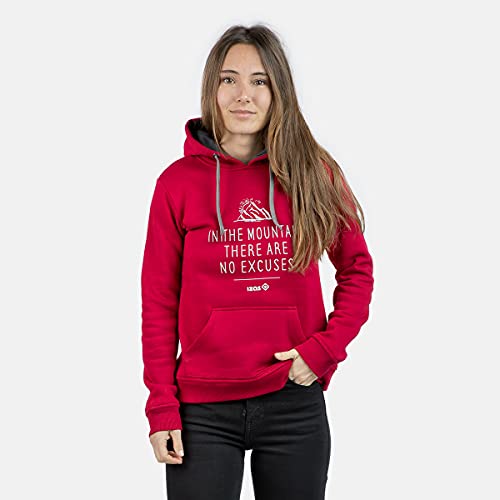 Izas Cimbia Sudadera, Mujer, Rojo Mineral/Humo, XL