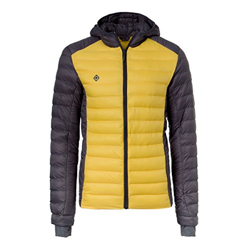 Izas Lidon Chaqueta Fibra, Hombre, Amarillo/Gris Oscuro, XL