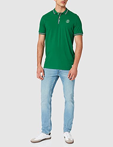 Jack & Jones Jjmisari-Polo SS Camisa, Verde verdos/Ajuste: reg fit, M para Hombre