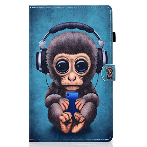 Jajacase Funda Folio Samsung Galaxy Tab A 10.1 2019 SM-T510/T515-Slim Carcasa Cuero PU Silicona y Multiángulo y Soporte Case Cover Protector-Mono Musical