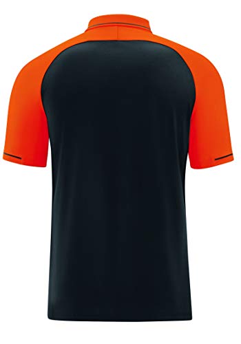 JAKO Polo Competition 2.0 Competition 2.0 para Hombre, Hombre, Polo Competition 2.0, 6318, Negro/Naranja, 4XL