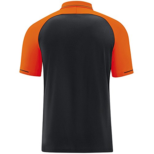 JAKO Polo Competition 2.0 Competition 2.0 para Hombre, Hombre, Polo Competition 2.0, 6318, Negro/Naranja, 4XL