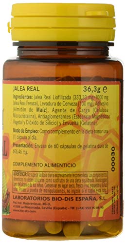 Jalea real 1000 mg. 60 cápsulas con levadura de cerveza…