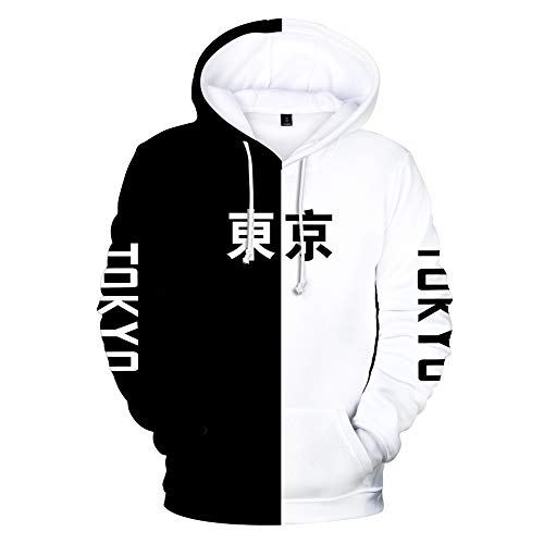 Japón Harajuku Hoodies Hooded Bump Tokyo City Pullover Sudadera Hip Hop Streetwear Sudadera con Capucha para Mujeres Hombres