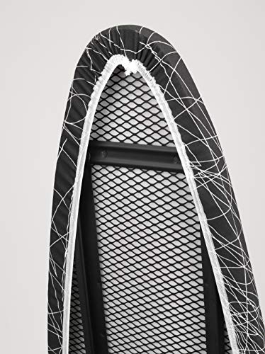 Jata Hogar Tabla de Planchar Ajustable en Altura y Plegable, Metal, Negro, 161x45x15 cm