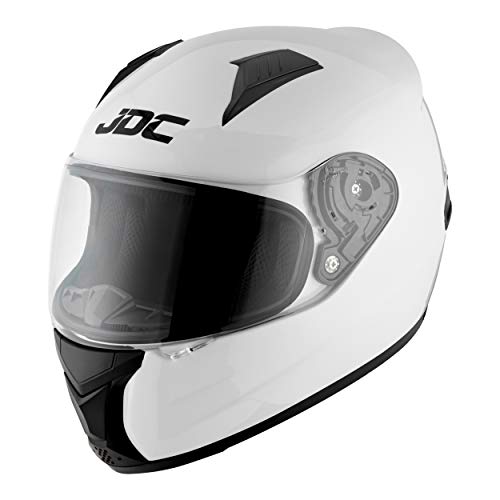 JDC Casco Integral Para Motocicleta Cascosintegrales - PRISM - Blanco - M