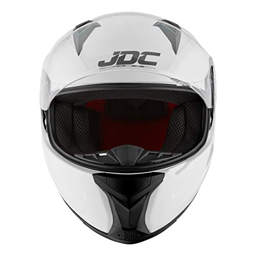 JDC Casco Integral Para Motocicleta Cascosintegrales - PRISM - Blanco - M