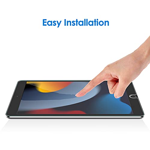 JETech Protector de Pantalla Compatible con iPad 9/8/7 (10,2 Pulgadas, 2021/2020/2019 Modelo, 7ª / 8ª / 9ª Generación), Cristal Vidrio Templado