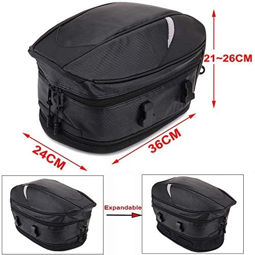 JFG Bolsas de Asiento para Motocicleta, Impermeable, Bolsa de Equipaje Deportivo Multifuncional de Piel sintética para Casco de Motocicleta, Mochila de equitación, 18,5 litros