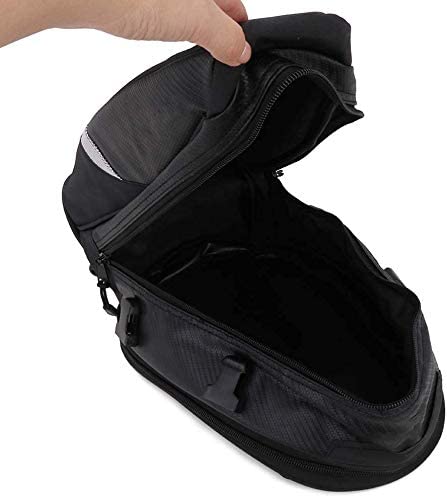 JFG Bolsas de Asiento para Motocicleta, Impermeable, Bolsa de Equipaje Deportivo Multifuncional de Piel sintética para Casco de Motocicleta, Mochila de equitación, 18,5 litros