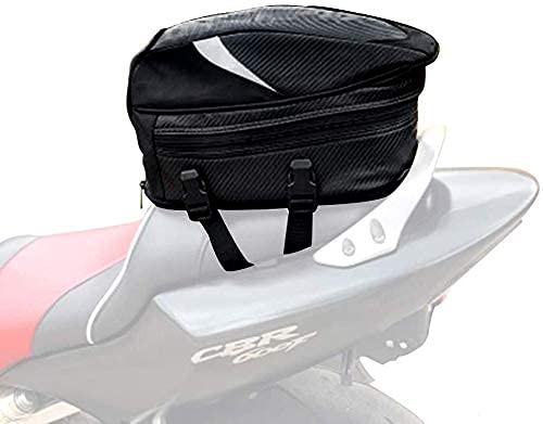 JFG Bolsas de Asiento para Motocicleta, Impermeable, Bolsa de Equipaje Deportivo Multifuncional de Piel sintética para Casco de Motocicleta, Mochila de equitación, 18,5 litros