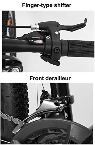 JHKGY Bicicleta De Montaña De 27 Velocidades Y 26 Pulgadas,Bicicletas para Exteriores con Freno De Disco De Suspensión Total,Horquilla De Doble Suspensión con Freno De Disco,para Hombres Mujeres,Rojo