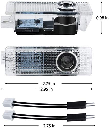 JIUHE 2pcs LED Puerta de Coche Logo Proyector Ghost Shadow Light for BMW E90 E60 F30 F10 F20 E87 E92 X5 E70 G30 E91 X1 3 5 6 7 Serie m m3 (Emitting Color : 3000K Golden)