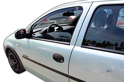 J&J AUTOMOTIVE J&J - Deflectores de Viento para Opel Corsa C 5 Puertas 2000-2006 (2 Unidades)