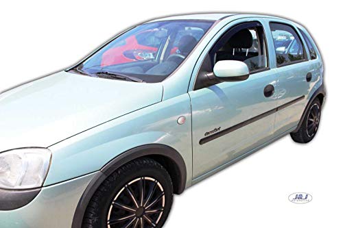 J&J AUTOMOTIVE J&J - Deflectores de Viento para Opel Corsa C 5 Puertas 2000-2006 (2 Unidades)