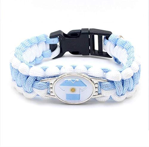 JJZHY Joyas Argentinas Pulseras del Equipo De Fútbol Pulseras De Los Fanáticos De Las Camisetas,Argentina,S