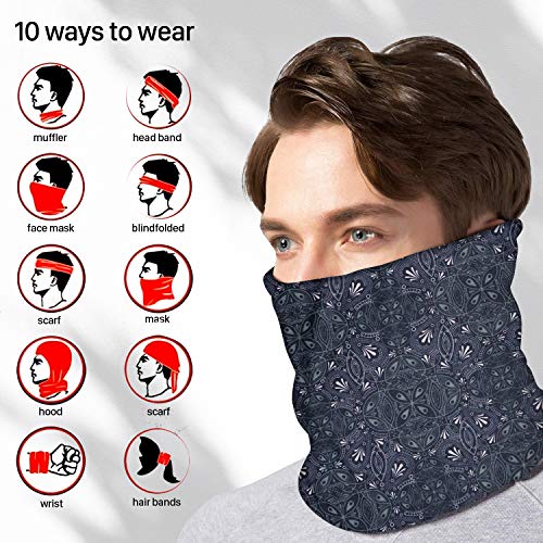 JMITHA 6 uds Pañuelo para la Cara sin Costuras Multifuncional para la Cabeza Bufanda, pasamontañas para la Cabeza para Yoga Correr Senderismo Ciclismo Bandana para Hombre o Mujer (Serie 41)