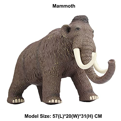 JOKFEICE Figuras de animales de mamut de plástico, modelo de acción de proyectos de ciencia, juguetes educativos de aprendizaje, regalo de cumpleaños, decoración de tartas, para niños