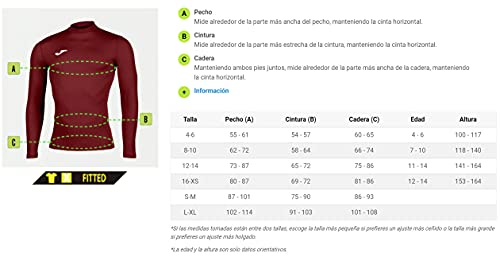 Joma Academy Camiseta Termica, Niños, Blanco, 4XS-3XS