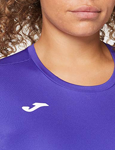 Joma Combi Woman M/C Camiseta Deportiva para Mujer de Manga Corta y Cuello Redondo, Morado (Purple), S