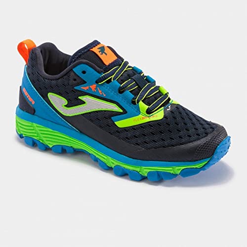 Joma Serie sima jr, Zapatillas Deportivas, Marino-Verde Fluor, 35 EU