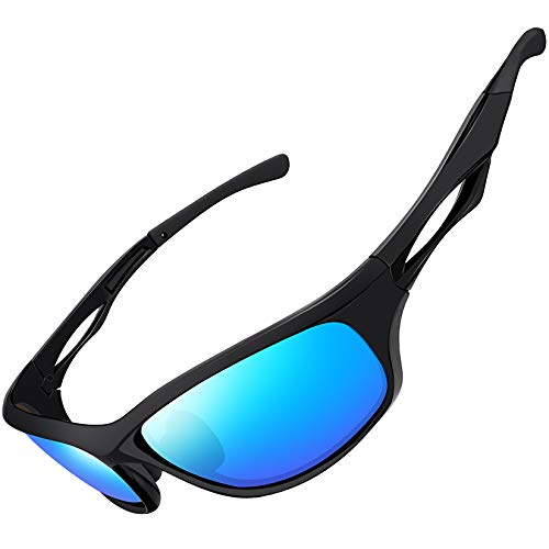 Joopin Gafas de Sol Deportivas Polarizadas para Hombre Mujer con Protección UV 400 Gafas de Ciclismo, Conducción Nocturna, Golf y Deportes al Aire Libre Azul Hielo