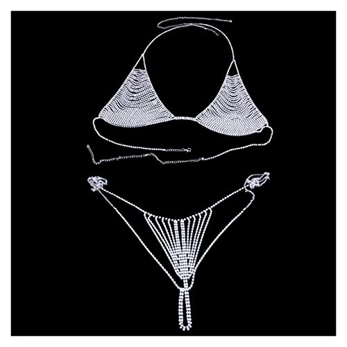 joyería corporal para mujer Sujetador de la cadena de la ropa interior de Rhinestone y las bragas para las mujeres CHURCULO DE CUCTURA CHANGE CADENA DE BIKINI DE BIKINI JOYERÍA DE LUJO sujetador de ar