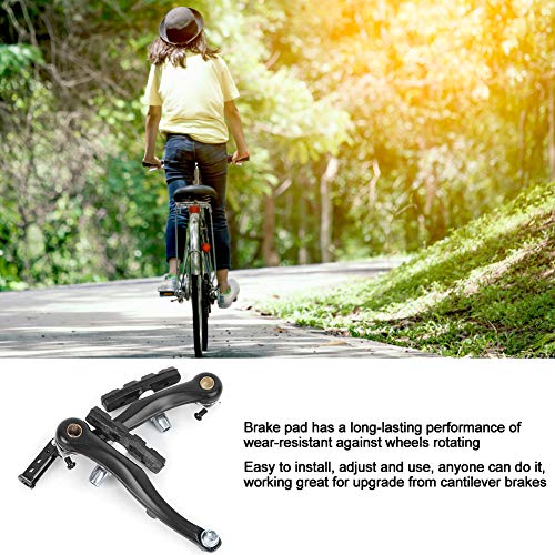 Juego de frenos en V, BMX MTB Bicicleta de montaña V Pastilla de freno Cable Tornillos de arranque de fideos Ciclismo de aleación de aluminio delante y detrás V Pinzas de freno Set (1 pares)