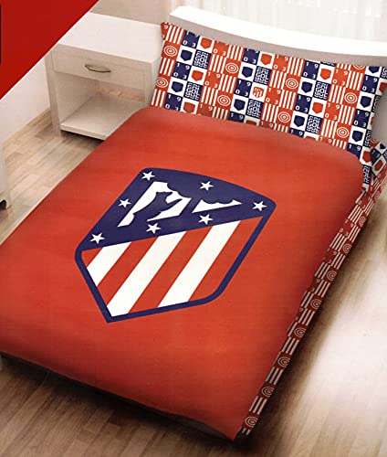 Juego de sábanas 2021 Atlético de Madrid Escudo Centrado. (Cama 90)