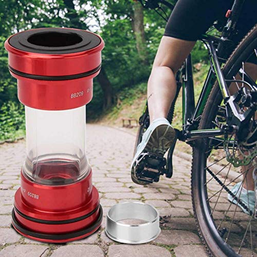 Kadimendium BB209 Soporte Inferior de Bicicleta de Tipo a presión Rodamiento de Bicicleta de montaña Robusto para Entretenimiento en el hogar(Red)